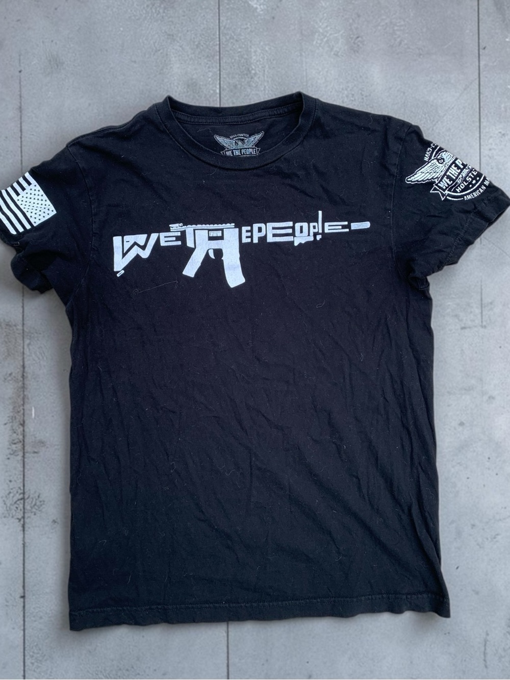 We the People Black Graphic Tee - Men's Medium